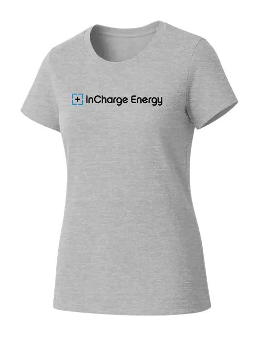 Womens Seriously Soft Light Heathered Grey T-Shirt w/InCharge Logo