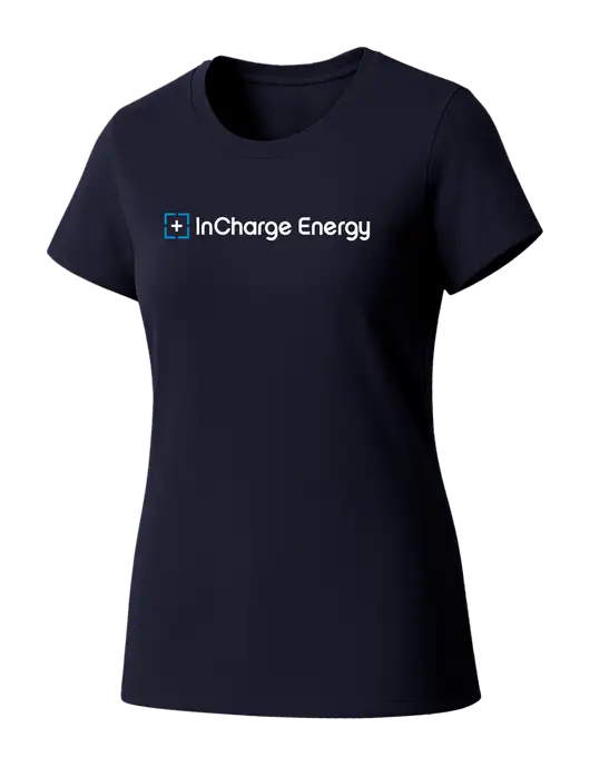 Womens Seriously Soft New Navy T-Shirt w/InCharge Logo