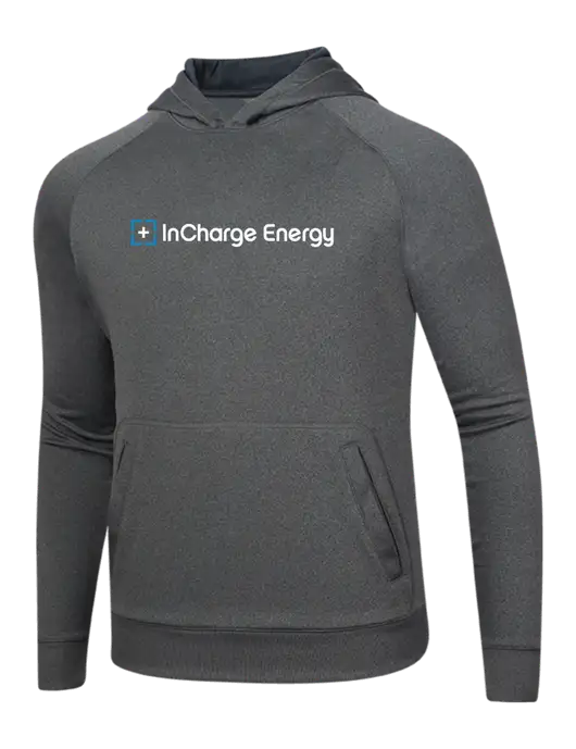 Tech Graphite Heather Fleece Hooded Sweatshirt w/InCharge Logo