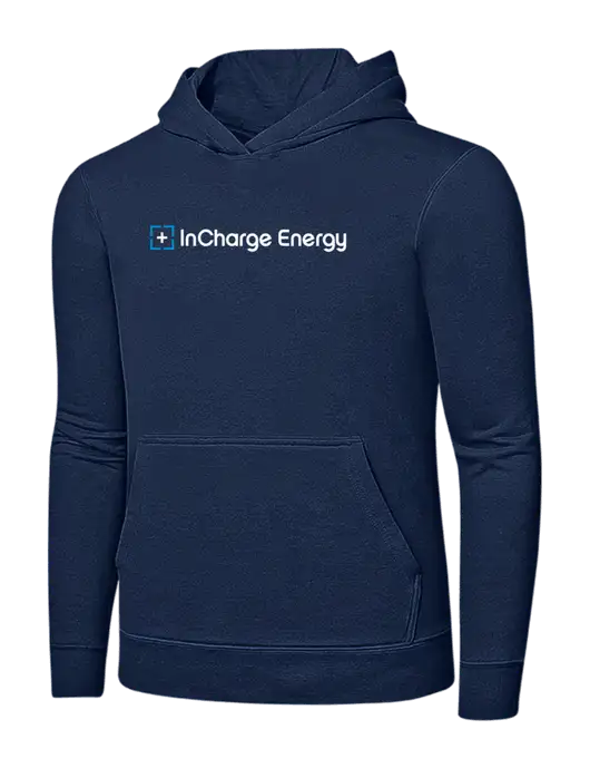 Navy 7.8 oz Ring Spun Hooded Sweatshirt w/InCharge Logo