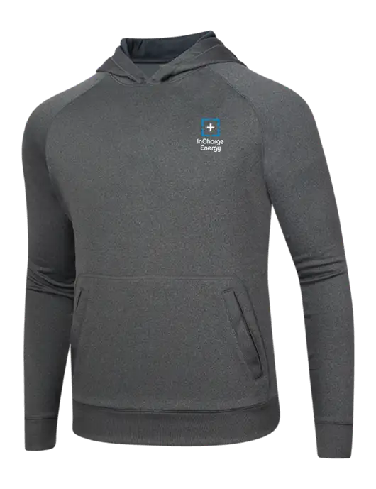 Tech Graphite Heather Fleece Hooded Sweatshirt w/InCharge Logo