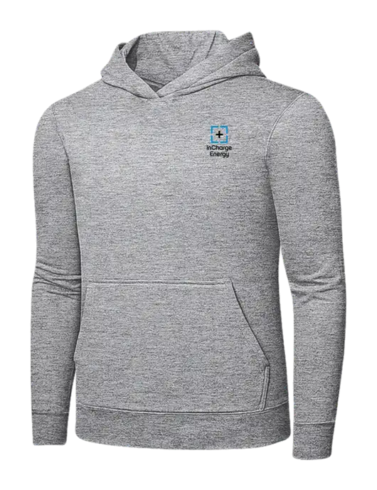 Light Grey Heather 7.8 oz Ring Spun Hooded Sweatshirt w/InCharge Logo