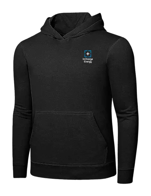 Jet Black 7.8 oz Ring Spun Hooded Sweatshirt w/InCharge Logo