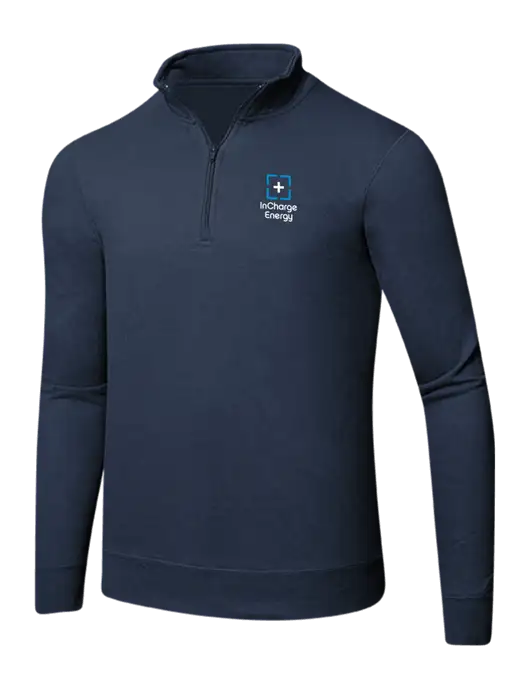 Team Navy 8.5 oz Ring Spun 1/4 Zip Pullover Sweatshirt w/InCharge Logo