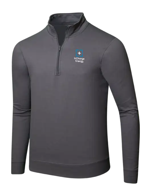 Charcoal 8.5 oz Ring Spun 1/4 Zip Pullover Sweatshirt w/InCharge Logo