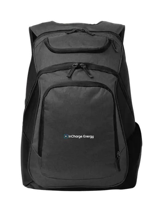Executive Graphite Heather/Black Laptop Backpack w/InCharge Logo