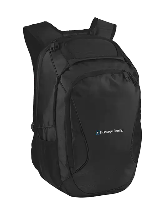 Stealth Black Laptop Backpack w/InCharge Logo