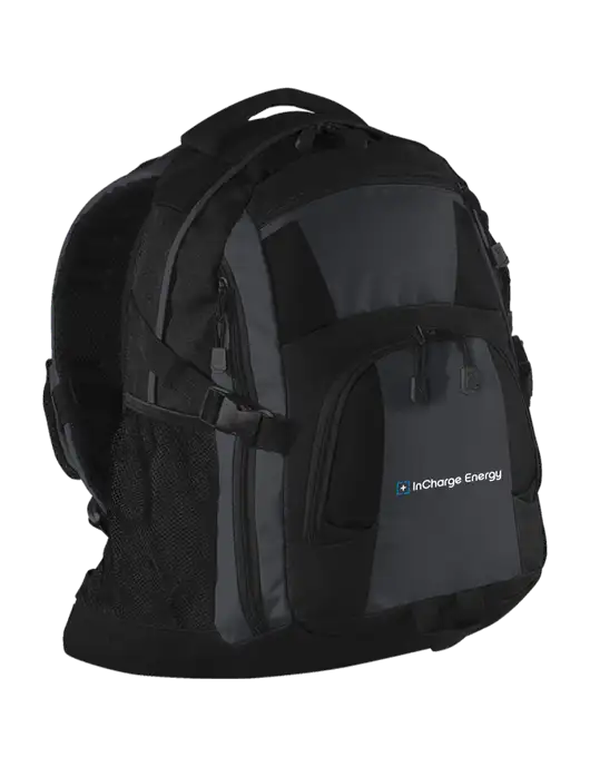 Urban Black/Grey/Black Laptop Backpack w/InCharge Logo