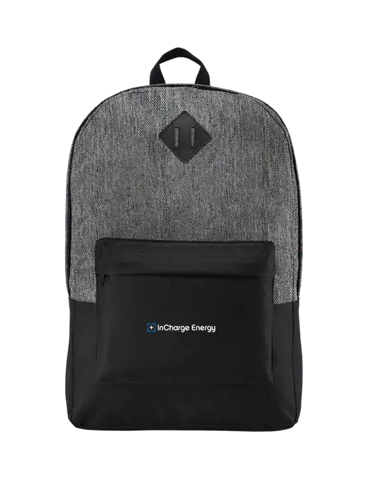 Retro Heather Grey/Black Backpack w/InCharge Logo