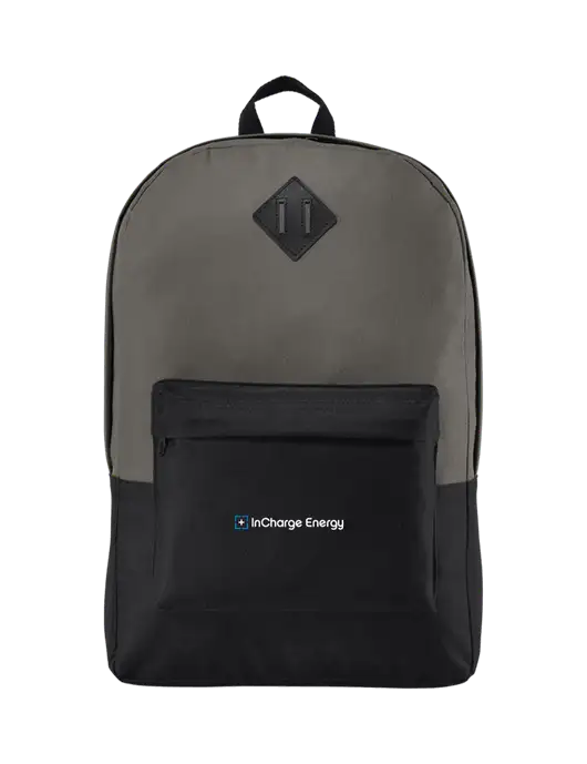 Retro Dark Charcoal/Black Backpack w/InCharge Logo