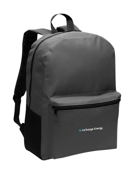 Casual Dark Charcoal Lightweight Laptop Backpack w/InCharge Logo