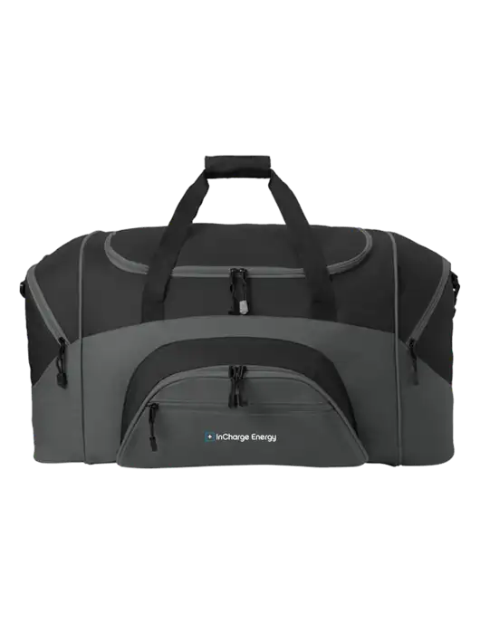 Standard Colorblock Black/Dark Grey Sport Duffel w/InCharge Logo