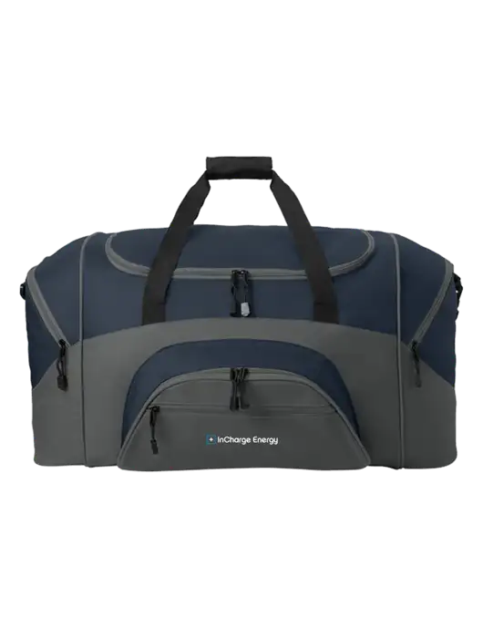 Standard Colorblock Navy/Dark Grey Sport Duffel w/InCharge Logo