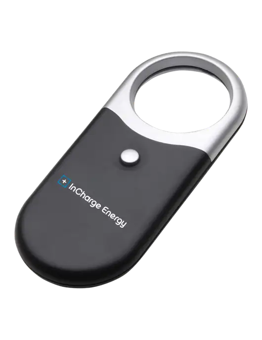 Compact Black Magnifier Light w/InCharge Logo