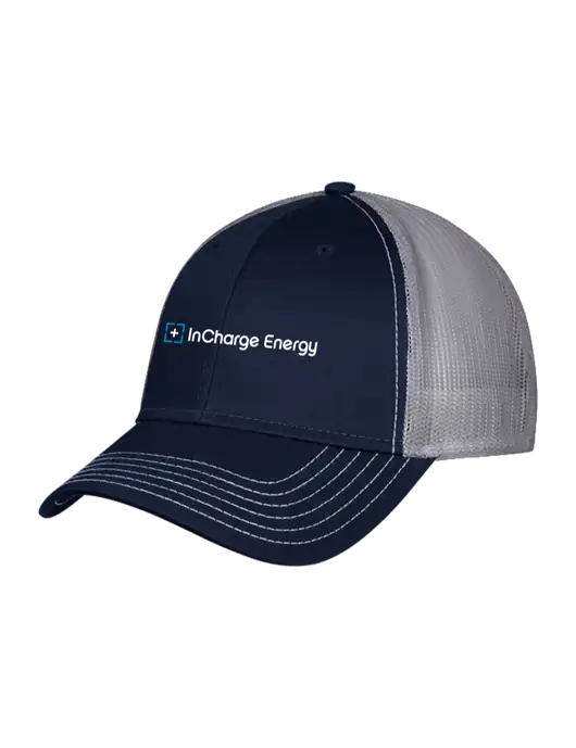 Navy & Grey Mesh Trucker Cap Snap Back w/InCharge Logo