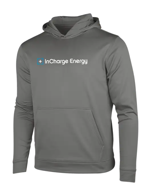 Dark Smoke Grey Sport-Wick Fleece Hooded Pullover w/InCharge Logo