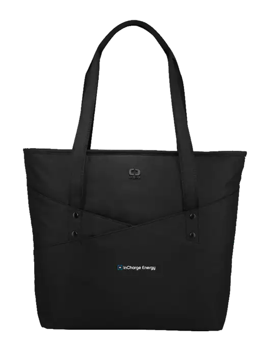 OGIO Black Downtown Tote 
 w/InCharge Logo