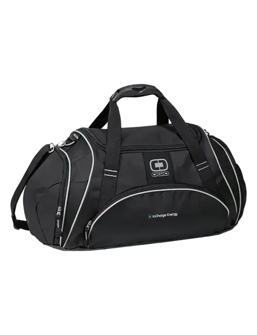 OGIO Black Crunch Duffel
 w/InCharge Logo