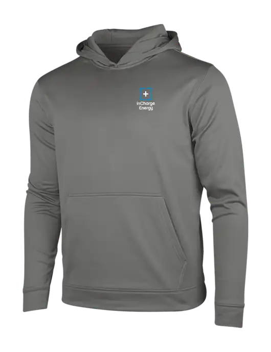Dark Smoke Grey Sport-Wick Fleece Hooded Pullover w/InCharge Logo