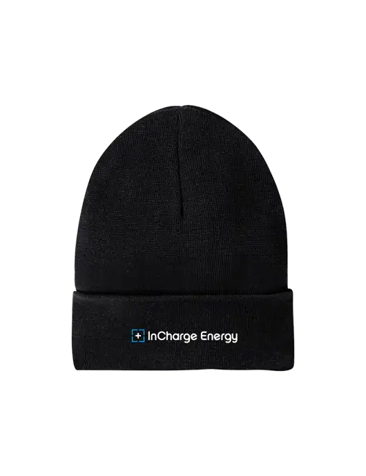 Recycled Black Beanie w/InCharge Logo