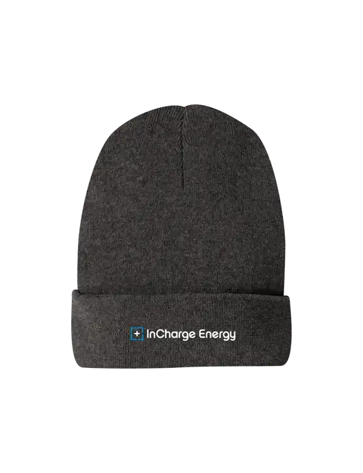 Recycled Charcoal Heather Beanie w/InCharge Logo