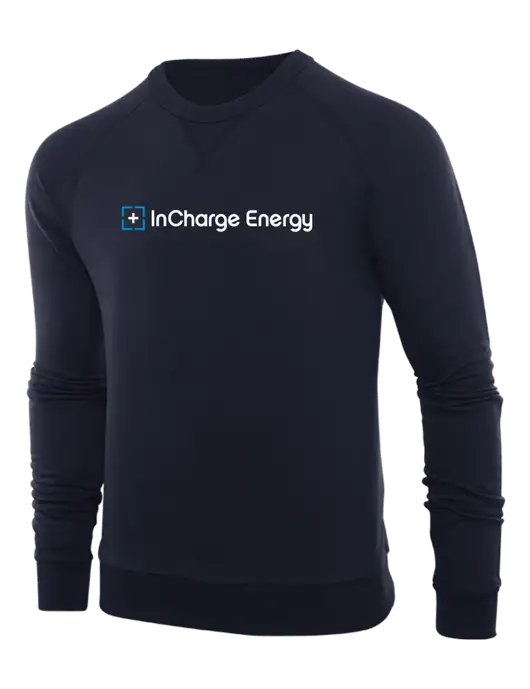 Allmade Dark Navy Organic French Terry Crewneck Sweatshirt w/InCharge Logo