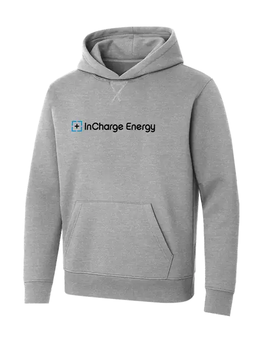 Allmade Granite Grey Heather Organic French Terry Pullover Hoodie w/InCharge Logo