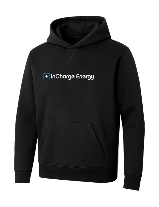 Allmade Deep Black Organic French Terry Pullover Hoodie w/InCharge Logo