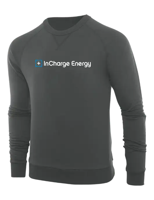 Allmade Charcoal Grey Organic French Terry Crewneck Sweatshirt w/InCharge Logo