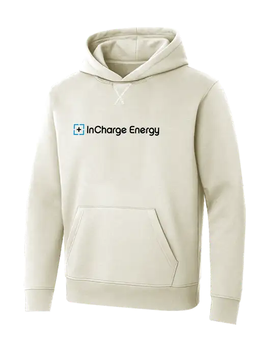 Allmade White Sand Organic French Terry Pullover Hoodie w/InCharge Logo