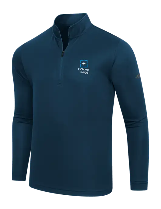 Adidas Navy Lightweight Quarter Zip Pullover w/InCharge Logo