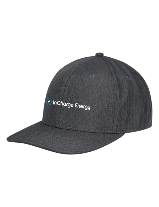 Premium Modern Structured Twill Heathered Charcoal Snapback Cap w/InCharge Logo