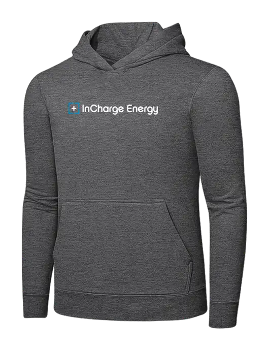 Graphite Heather 7.8. oz Ring Spun Hooded Sweatshirt w/InCharge Logo
