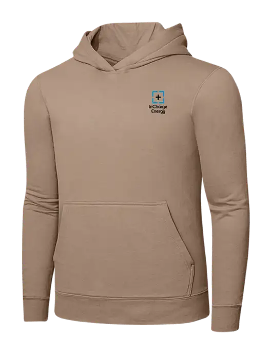 Sand 7.8. oz Ring Spun Hooded Sweatshirt w/InCharge Logo