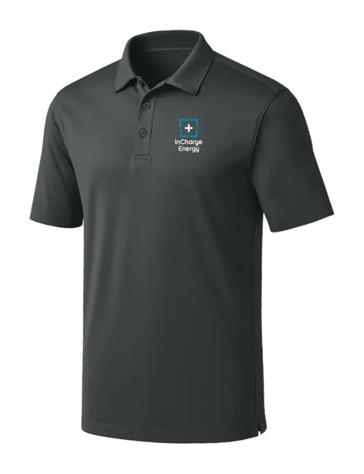 Dark Grey Silk Touch Performance Polo w/InCharge Logo