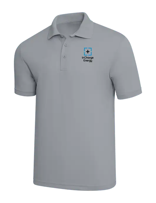 Light Grey PosiCharge RacerMesh Polo w/InCharge Logo