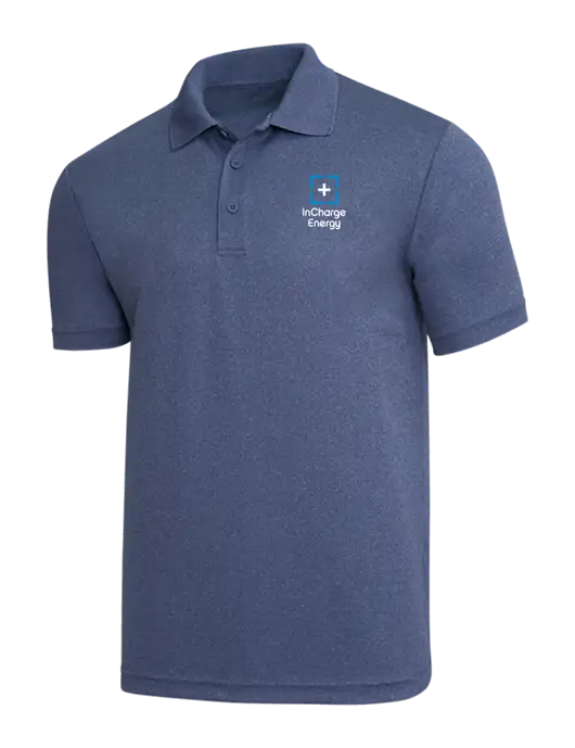Light Navy Heather PosiCharge RacerMesh Polo w/InCharge Logo