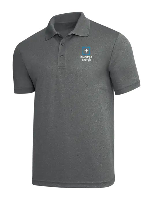 Medium Grey Heather PosiCharge RacerMesh Polo w/InCharge Logo