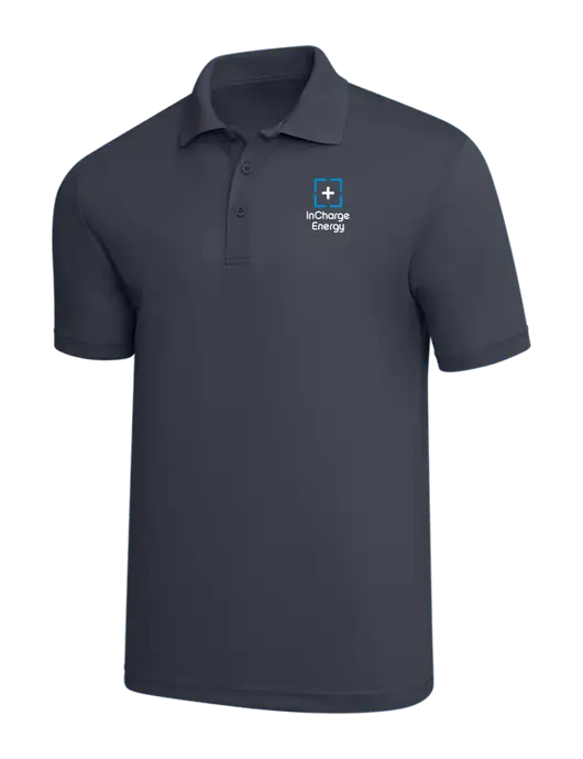 Dark Grey PosiCharge RacerMesh Polo w/InCharge Logo