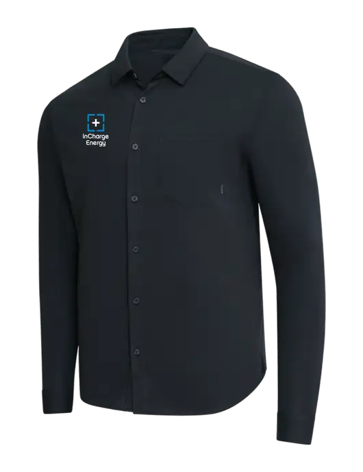 OGIO Black Extend Long Sleeve Button Up Shirt w/InCharge Logo