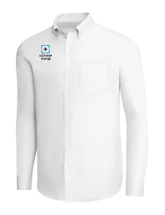 Brooks Brothers White Wrinkle-Free Stretch Pinpoint Shirt w/InCharge Logo
