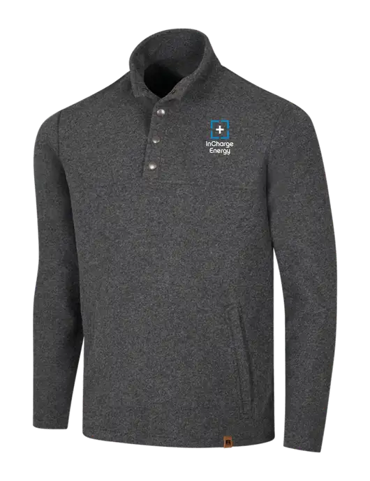 Russell Outdoors Dark Grey Heather Basin Snap Pullover w/InCharge Logo
