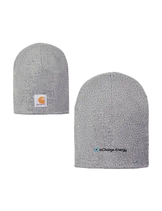 Carhartt Light Grey Heather Acrylic Knit Hat w/InCharge Logo