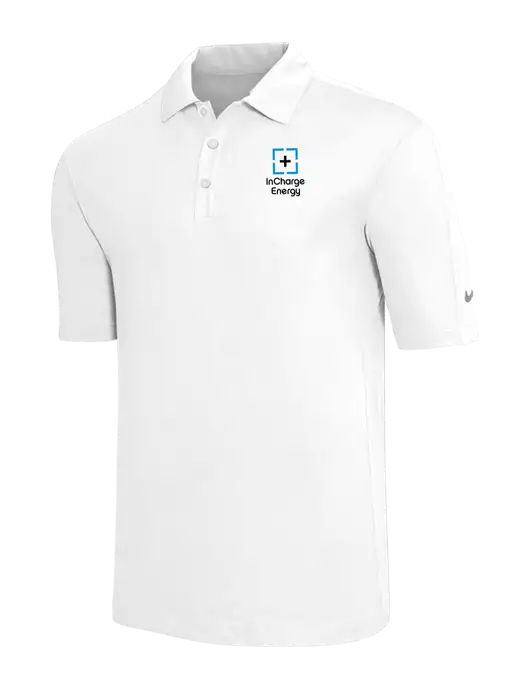 Nike White Tech Sport Dri-FIT Polo w/InCharge Logo