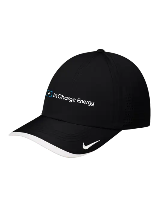 Nike Black/White Dri-FIT Perforated Performance Cap w/InCharge Logo