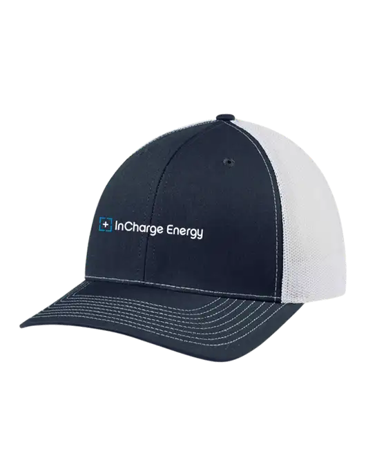 Richardson Adjustable Snapback Original 112 Trucker Cap Navy w/White Mesh w/InCharge Logo