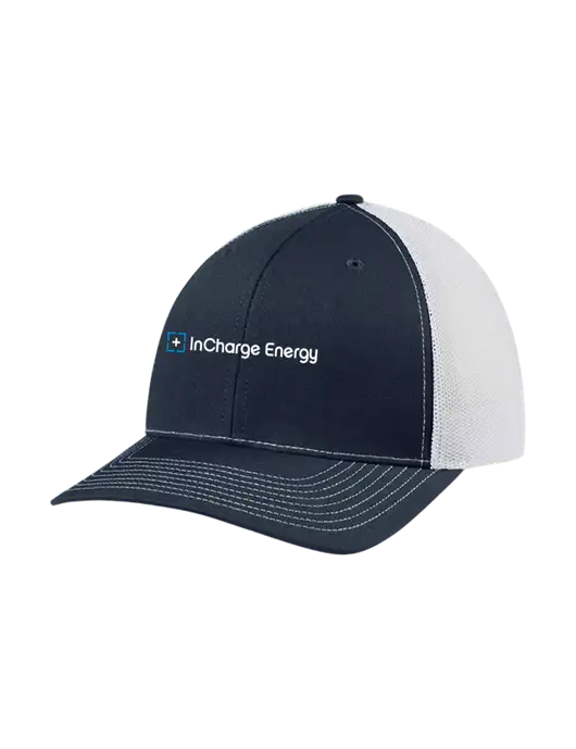 Richardson Adjustable Snapback Original 112 Trucker Cap Navy w/White Mesh w/InCharge Logo