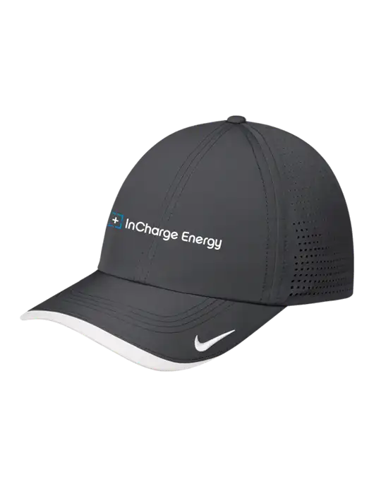 Nike Dark Grey/White Dri-FIT Perforated Performance Cap w/InCharge Logo