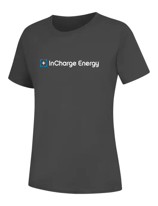 Womens Charcoal Core Blend Tee w/InCharge Logo
