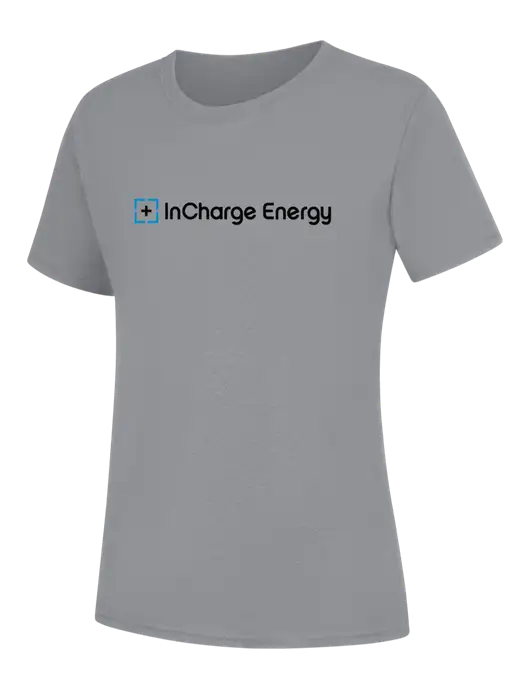 Womens Light Grey Heather Core Blend Tee w/InCharge Logo